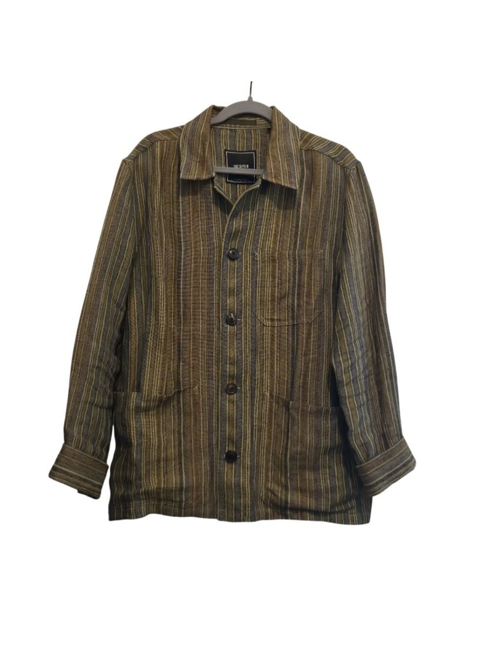 Todd Snyder Italian Linen Multi-Stripe Chore Coat Jacket Large